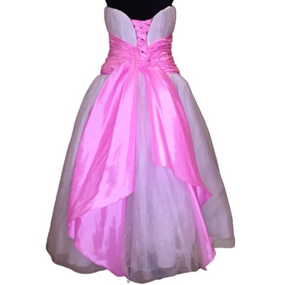 Luxurious Corset Barbie Bow Designer Wedding Evening Cocktail Party Prom Dress - Picture 10 of 16